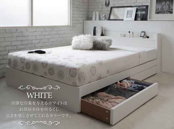 白 ベッド